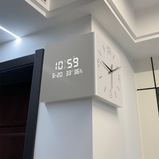 Living Room Corner Electronic Wall-mounted Clock