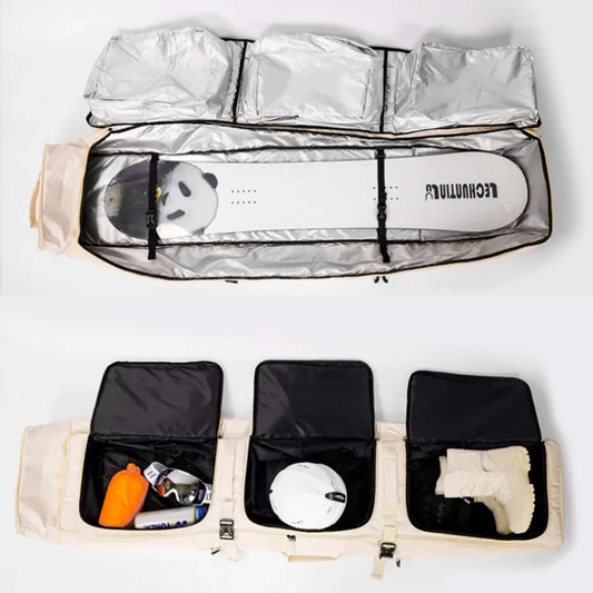 Ski Snowboard Bag Wheeled Carrier Bag Carry Case Snowboard Backpack Ski Equipment Bag For Winter Sports Skiing 스키백 スキーバッグです