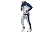 Men's Hooded Color Block Casual Cardigan Set