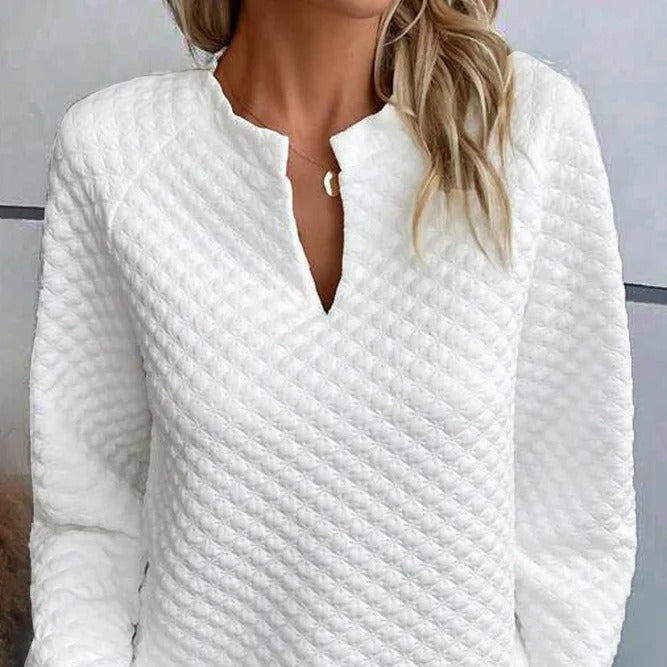 V-shaped Long Sleeve Sweatshirt