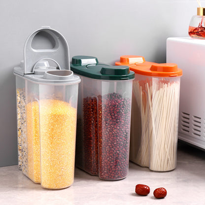 Kitchen Transparent Grain Jar Plastic Storage Box