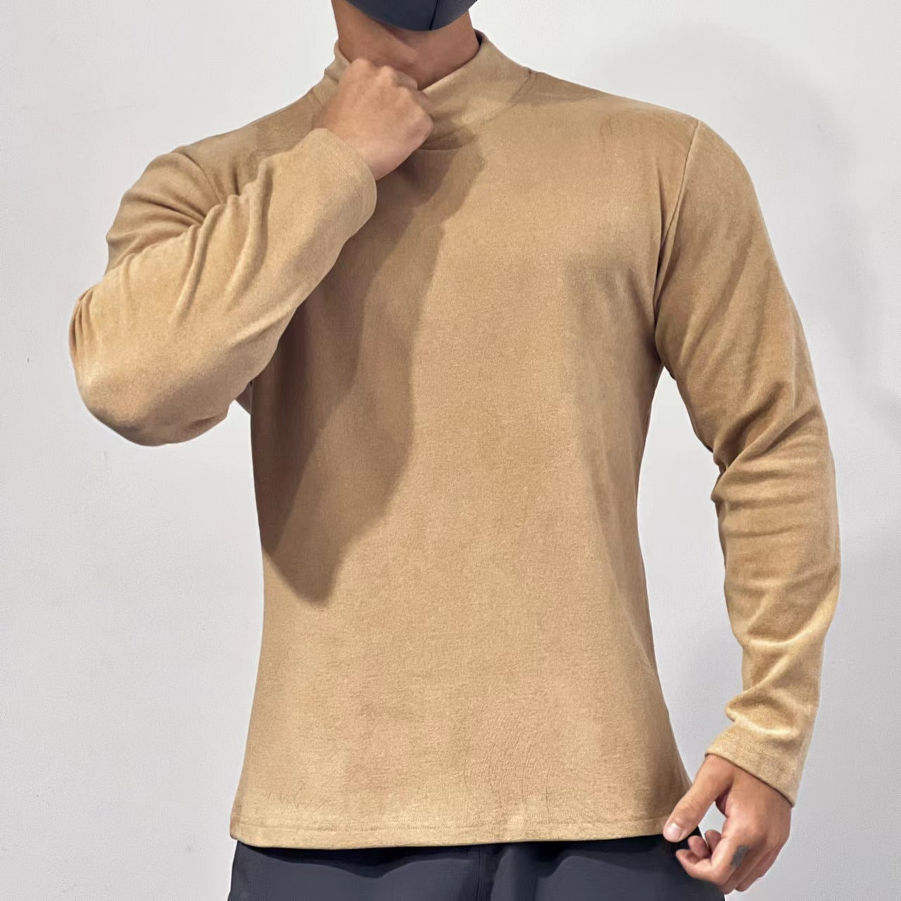 Men's Fashion Sports Casual Solid Color Long Sleeve