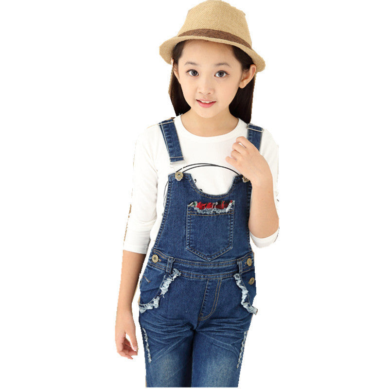 Spring One Piece Children's Denim Overalls