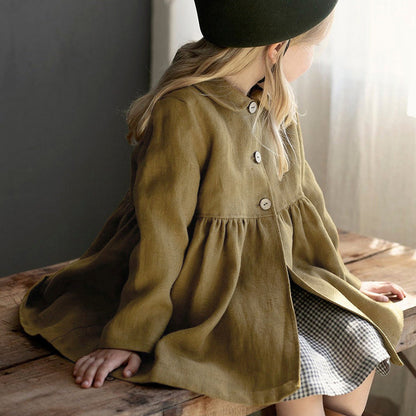 A Long Trench Coat For Baby Girls