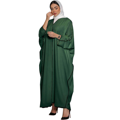 White Stitching Plus Size Women's Robe