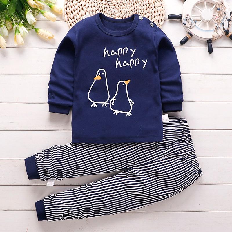 Autumn Cotton Base Baby Pajamas Set