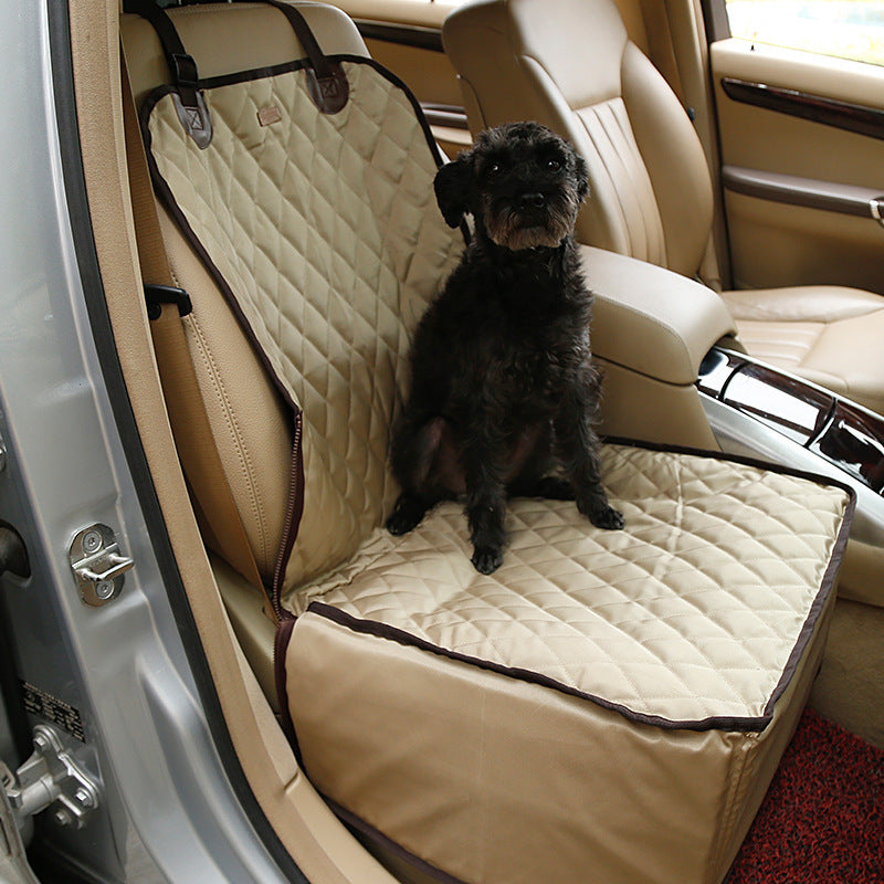 Tapis de voiture pour animaux de compagnie, siège unique, première rangée, avec coussin imperméable épais, pour voiture de chien