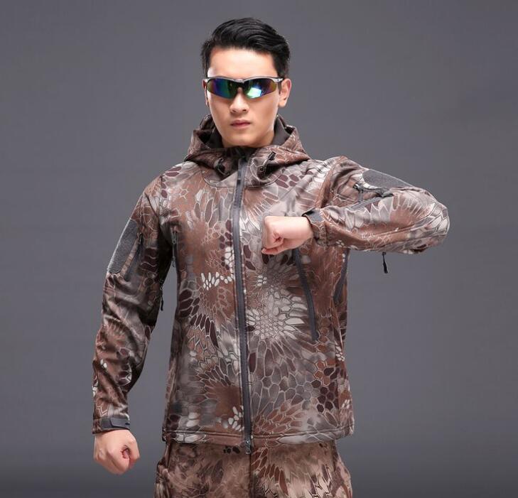 Vêtements de chasse en plein air peau de requin tad v4, veste Softshell militaire tactique, costume pour hommes, veste de Combat imperméable