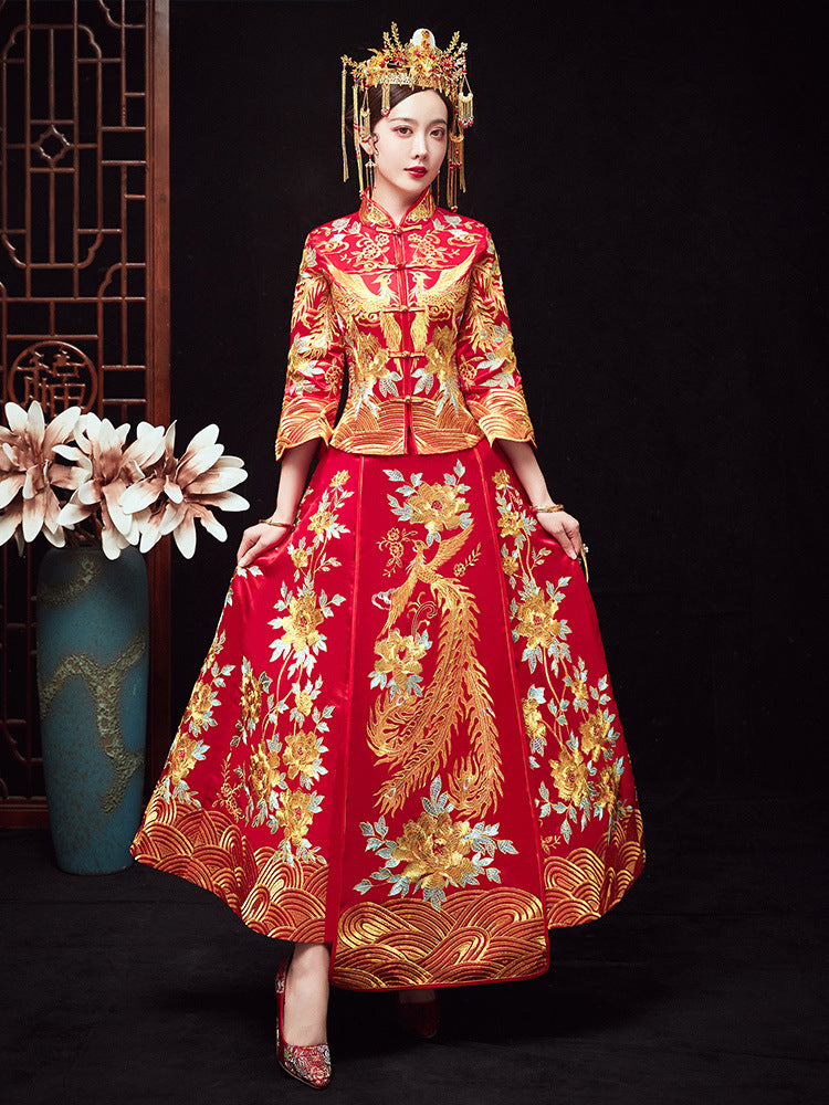 Chinese Dragon And Phoenix Gown A Chaplet And Official Robes Xiuhe Dress