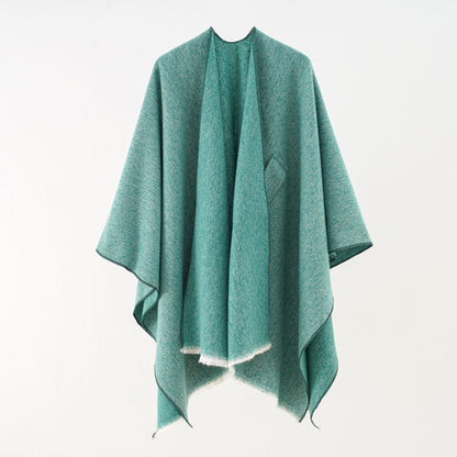 Pure Color Autumn And Winter Plus Bar Cashmere Shawl