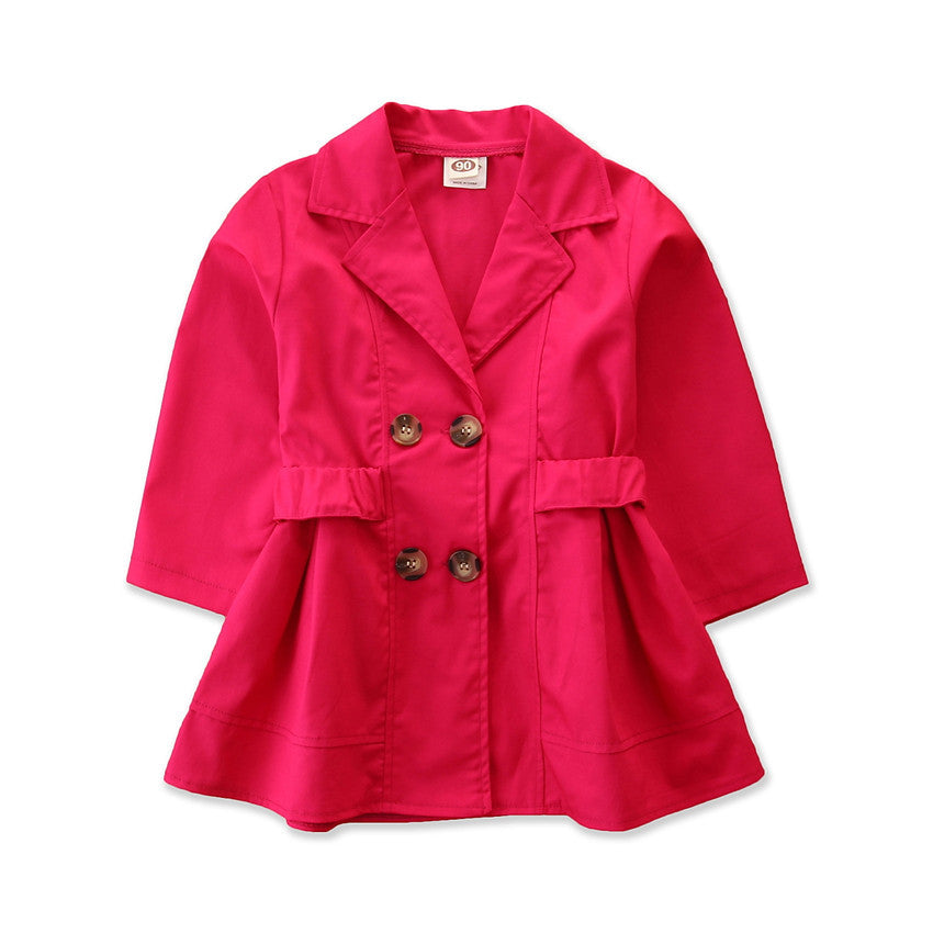 Ins Children's Cute Bunny Ears Trench Coat