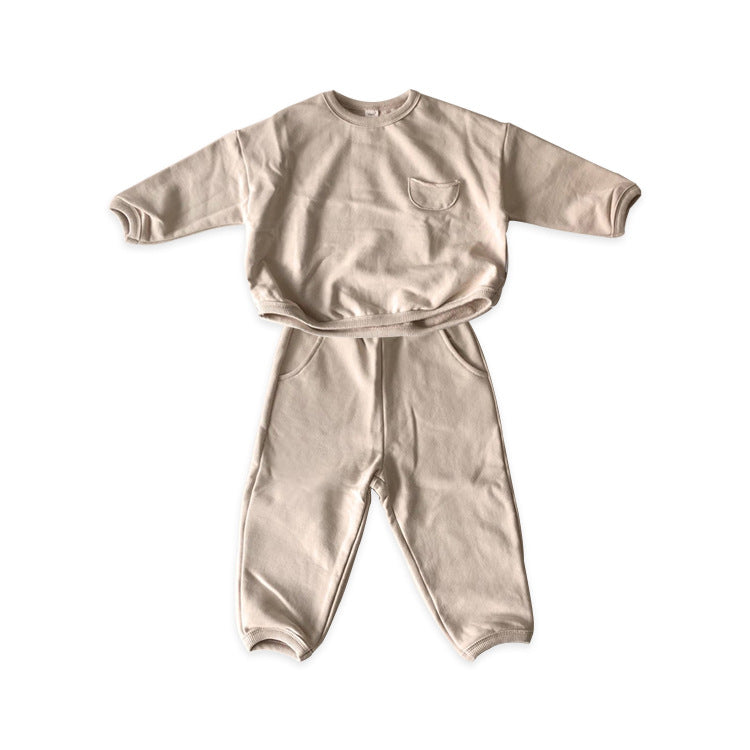 Children's Casual Cotton Sweater Suit Baby Sportswear