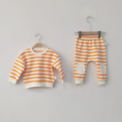 Two-Piece Baby Long-Sleeved Loose Sweater For Infants And Toddlers