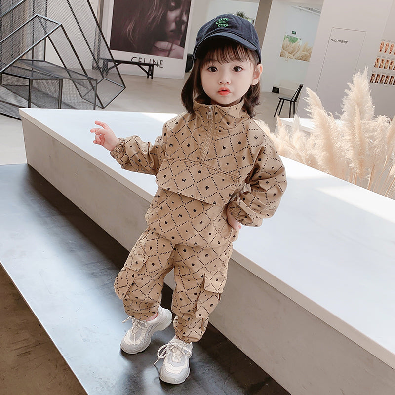 Cute Girl Fashion Tooling Suit