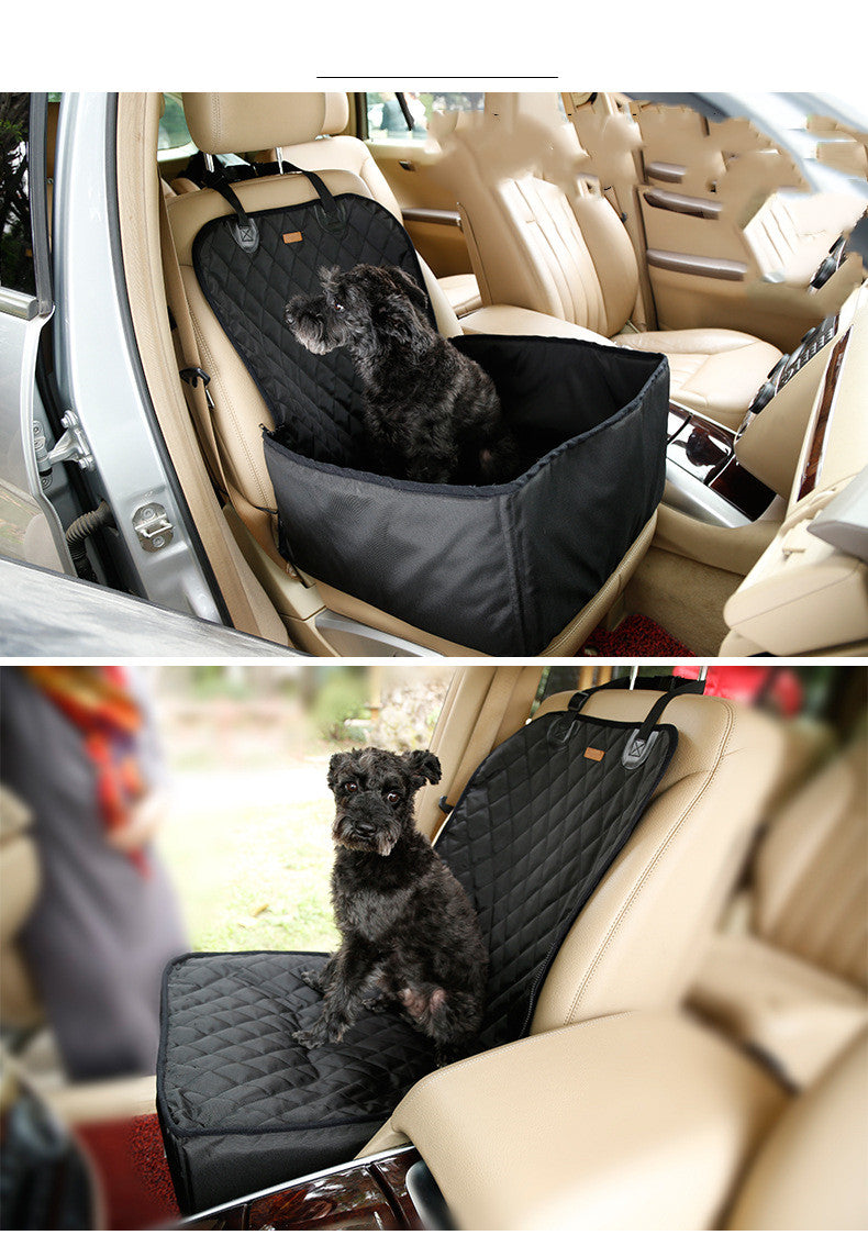 Tapis de voiture pour animaux de compagnie, siège unique, première rangée, avec coussin imperméable épais, pour voiture de chien