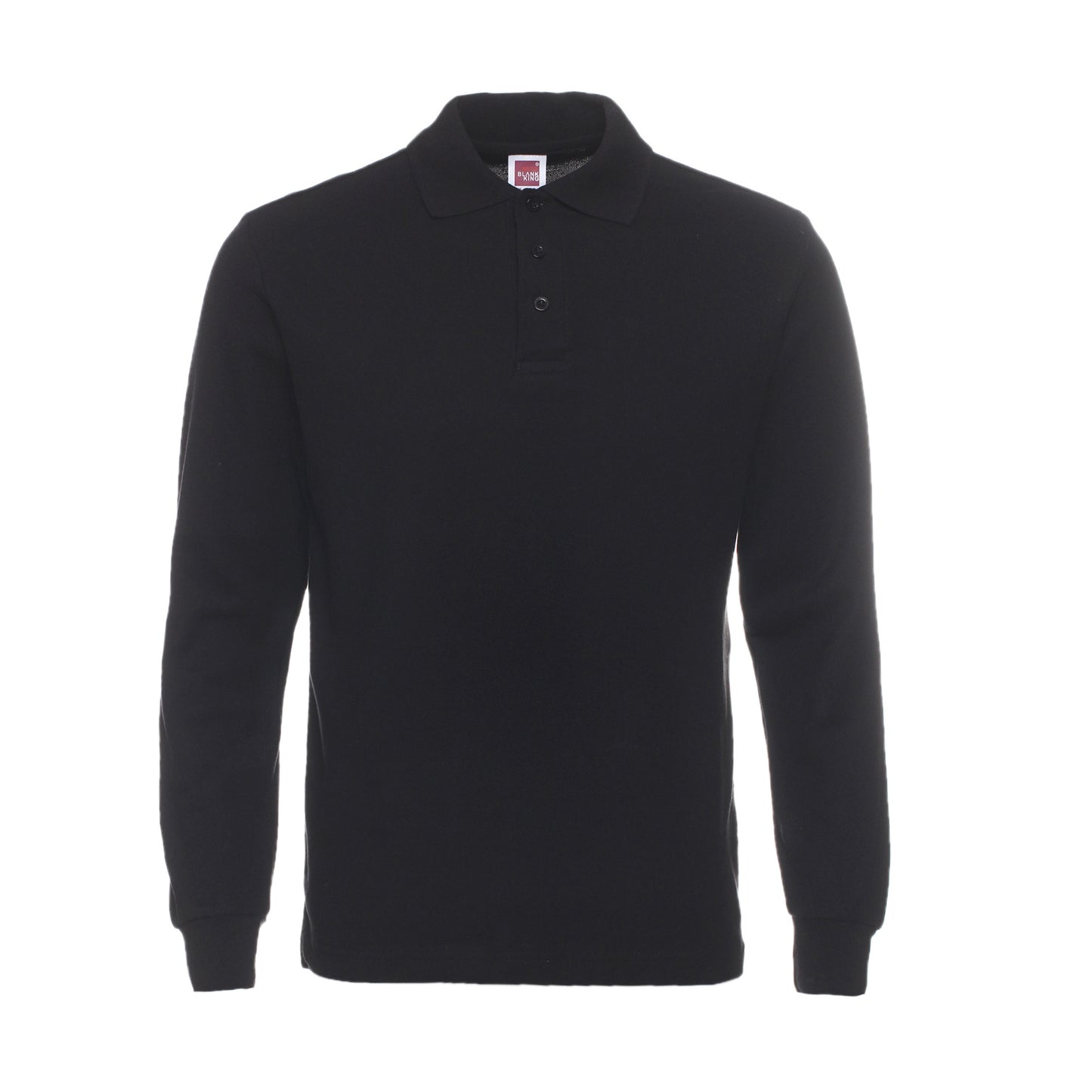 Pure Color King 1AD01 Long-Sleeved Blank Pure Color 220g Long-Sleeved Cotton Lapel Polo Cultural Advertising Shirt Customization