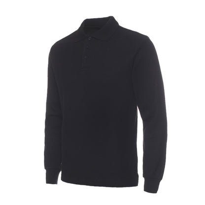 Pure Color King 1AD01 Long-Sleeved Blank Pure Color 220g Long-Sleeved Cotton Lapel Polo Cultural Advertising Shirt Customization