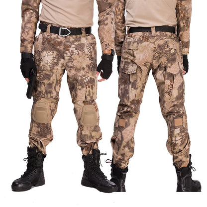 Pantalon tactique militaire quatre saisons CP Camouflage noir motif Python salopette pantalon grenouille