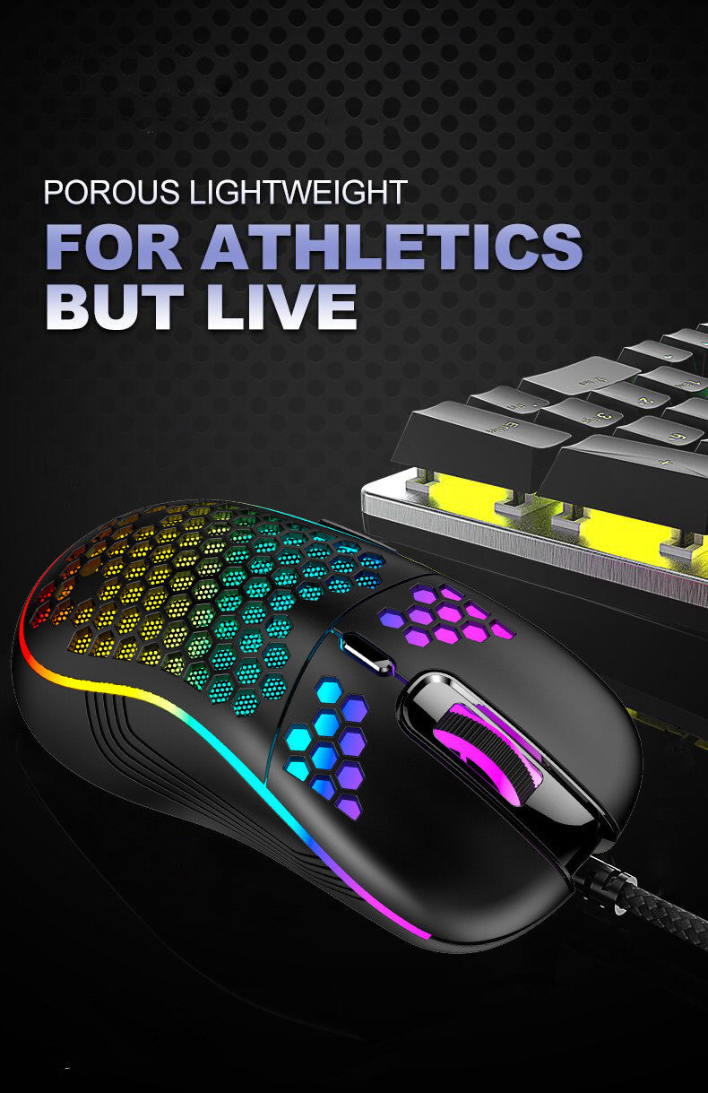 Wired Gaming Mouse Hollow Lightweight RGB