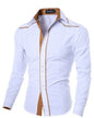 Korean Style Slim Men's Long-Sleeved Shirt
