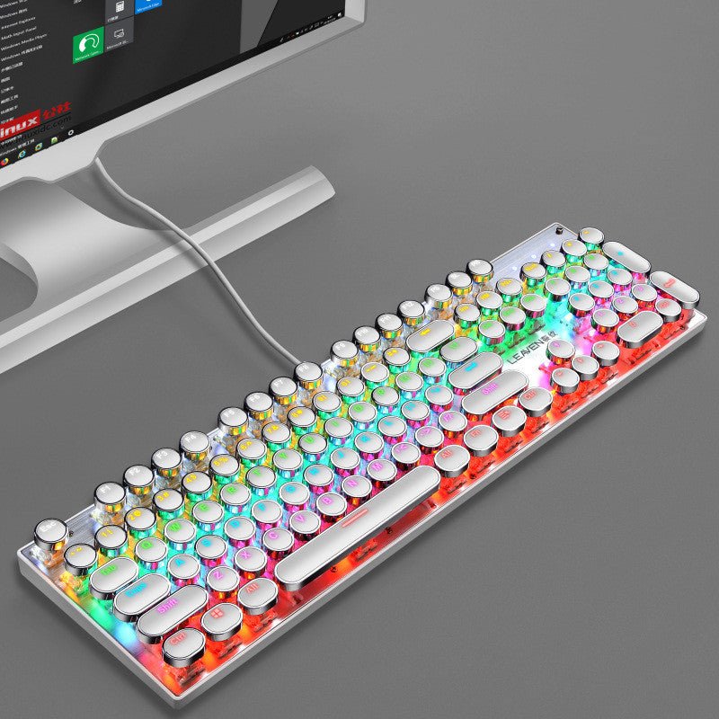 Luminous Punk Keyboard USB Wired Computer Gaming Keyboard