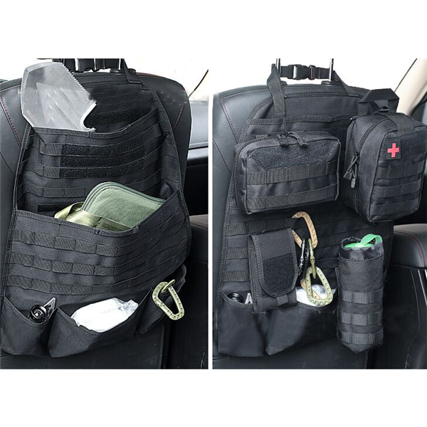 Sac de couverture d'organisateur de siège arrière de voiture universel tactique multifonction