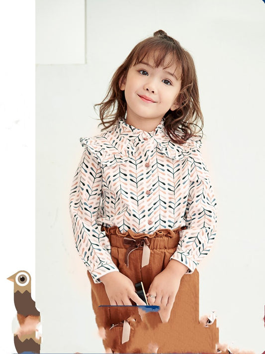 Chemise de bébé de style étranger pour filles, haut coréen