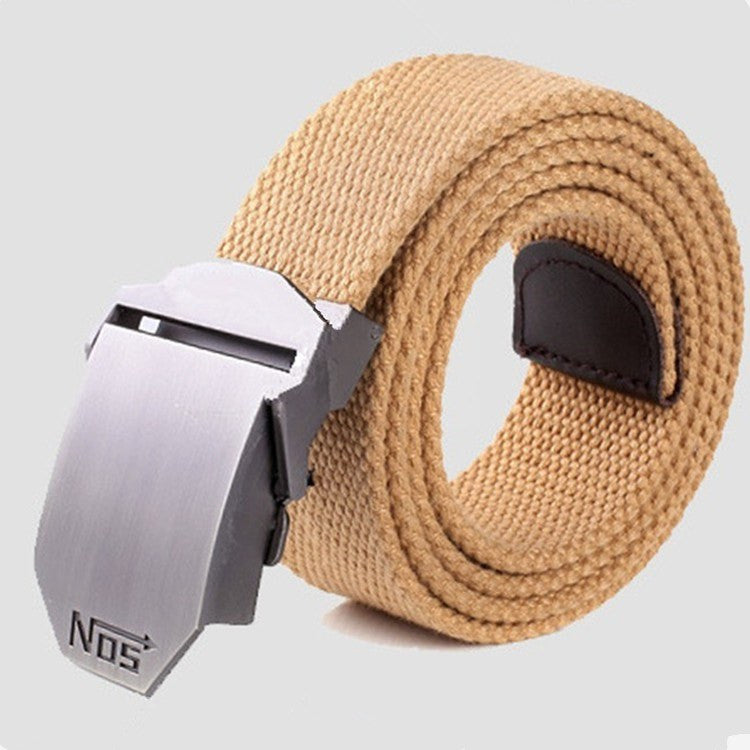 Men's Canvas Belt Thickening custom outdoor tactical belt army fan fat belt belt of young students