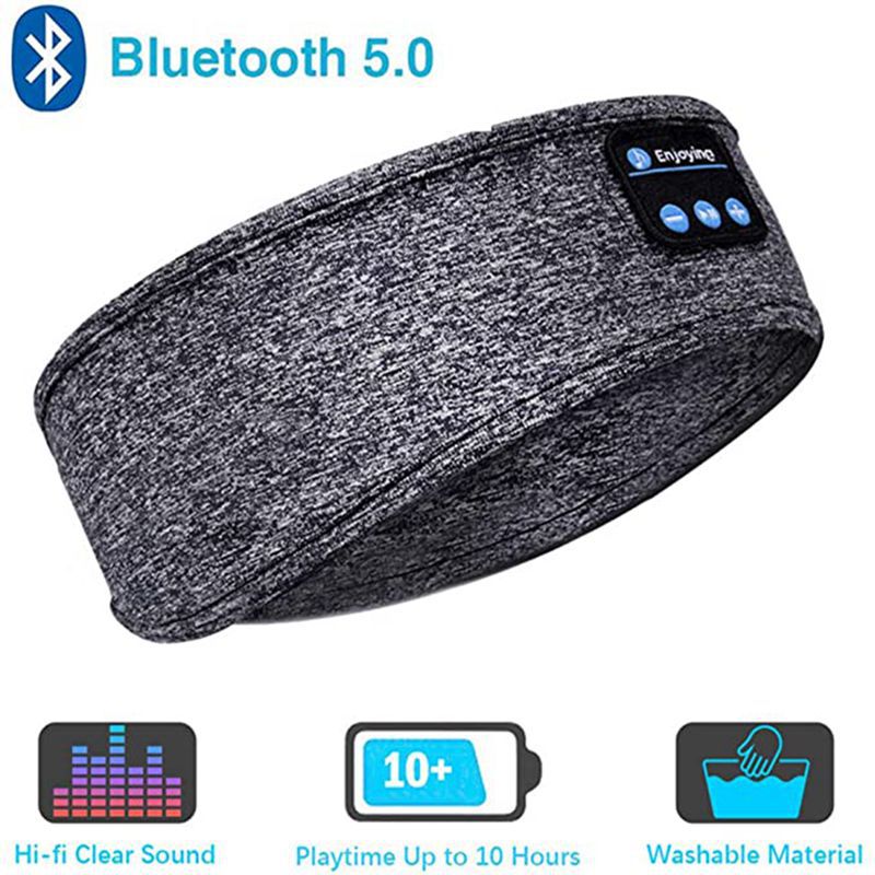 Écouteurs sans fil Bluetooth, bandeau fin, doux, élastique, confortable, musique, masque pour les yeux, pour dormir sur le côté, sport