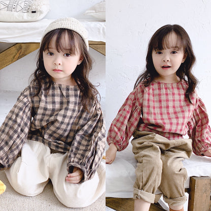 Girls puff sleeve shirt