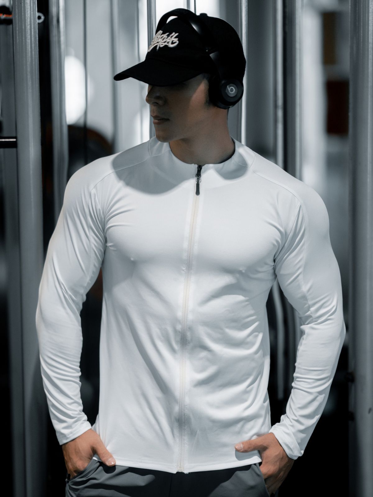 Fitness Sports Leisure Slim-fit Light Board Long-sleeve Zipper T-shirt