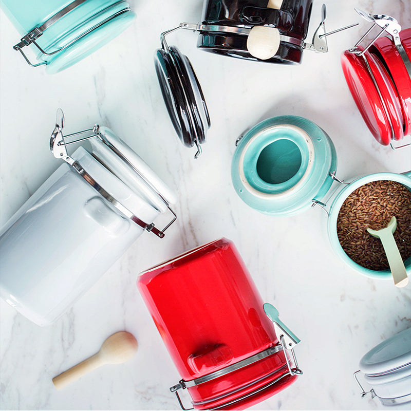 Ceramic sealed jar with lid