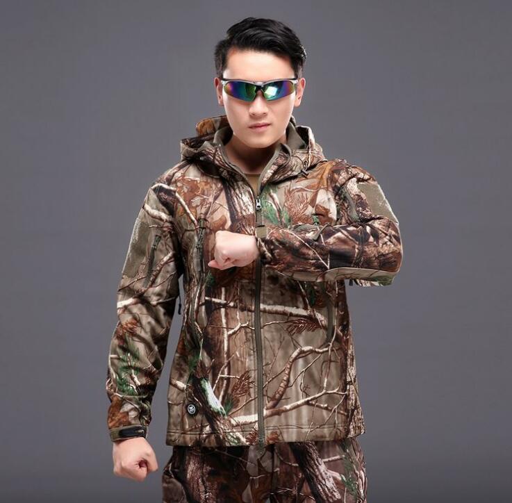 Vêtements de chasse en plein air peau de requin tad v4, veste Softshell militaire tactique, costume pour hommes, veste de Combat imperméable