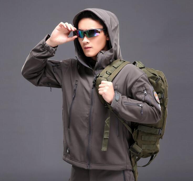 Vêtements de chasse en plein air peau de requin tad v4, veste Softshell militaire tactique, costume pour hommes, veste de Combat imperméable