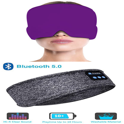 Écouteurs sans fil Bluetooth, bandeau fin, doux, élastique, confortable, musique, masque pour les yeux, pour dormir sur le côté, sport