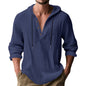 New Wish Cotton Linen Shirt Hooded Sweater Long Sleeve Hooded Casual Daily Clothing
