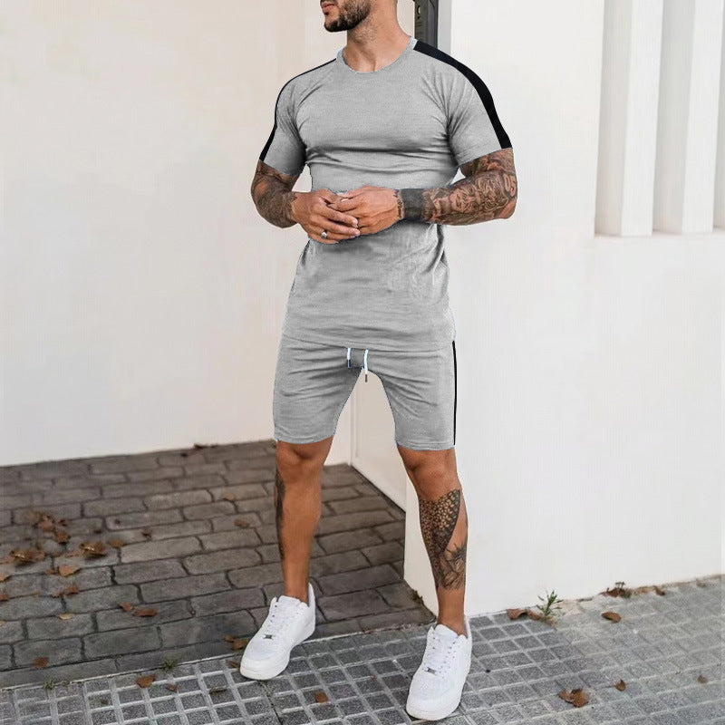 Men's Short Sleeve Shorts Suit Sports Suit