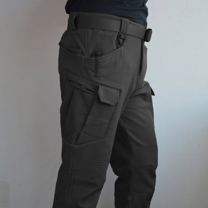 Pantalon tactique doublé polaire pour hommes, automne et hiver