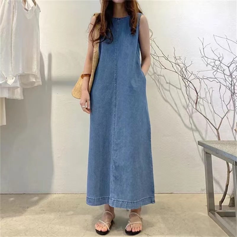 Women's Fashion Denim Vest Dress