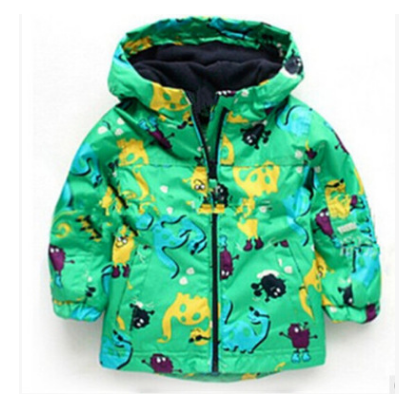 Children's clothing children's jacket girls cute flowers windproof rain jacket children's hooded jacket