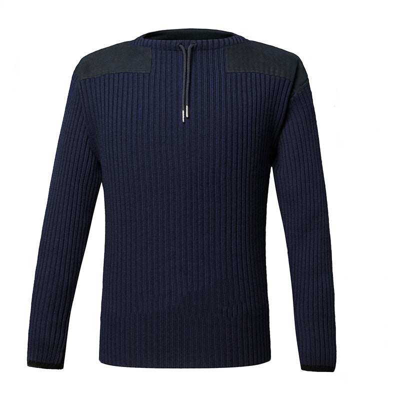 Men's Fashion Simple Solid Color Tactical Sweater