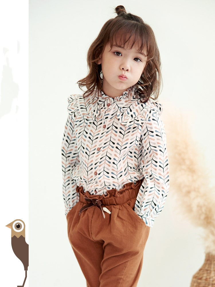 Chemise de bébé de style étranger pour filles, haut coréen