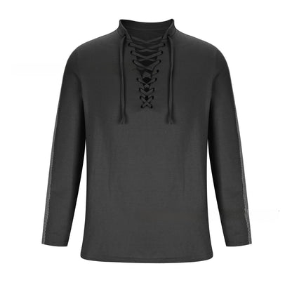 Mesh Long-sleeved Solid Color Collar Top