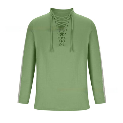 Mesh Long-sleeved Solid Color Collar Top