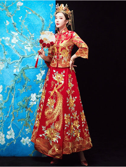 Chinese Dragon And Phoenix Gown A Chaplet And Official Robes Xiuhe Dress