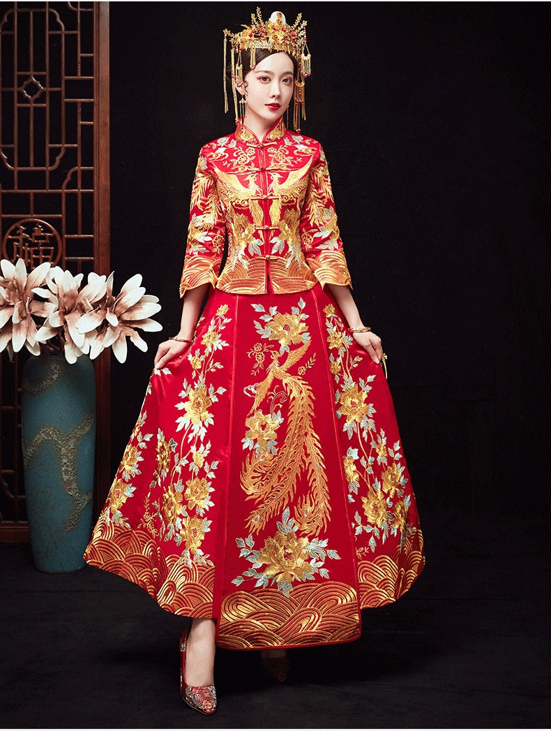 Chinese Dragon And Phoenix Gown A Chaplet And Official Robes Xiuhe Dress