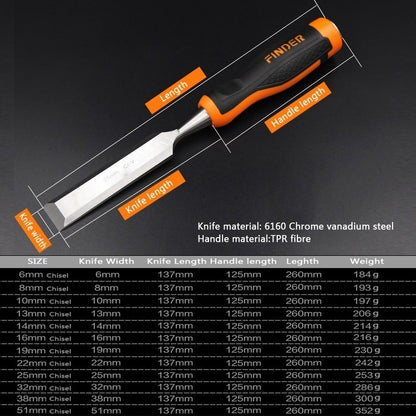 Chrome Vanadium Steel Carpenter Flat Chisel