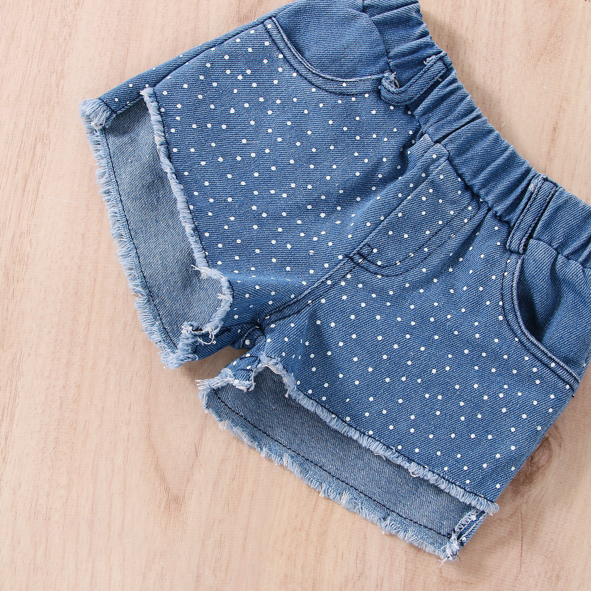 Ensemble haut et short en jean pour fille