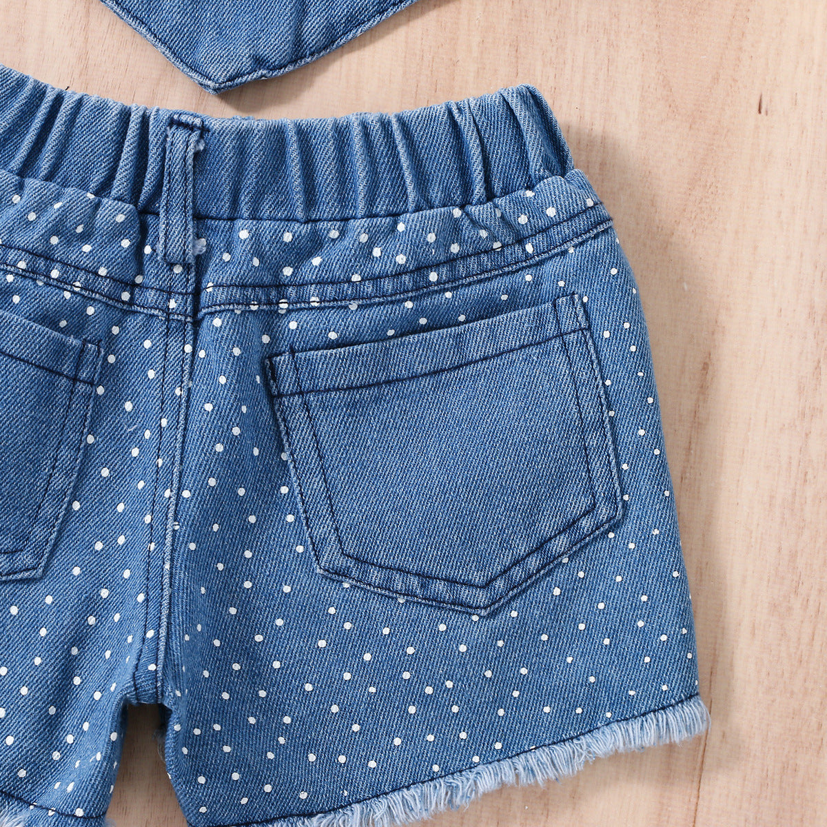 Ensemble haut et short en jean pour fille