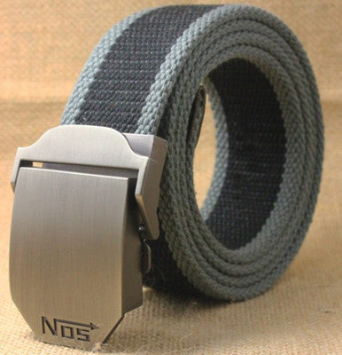 Men's Canvas Belt Thickening custom outdoor tactical belt army fan fat belt belt of young students